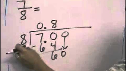 Converting fractions into decimals
