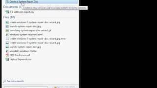 learn how to create a windows 7 system repair disc - windows system repair disc video