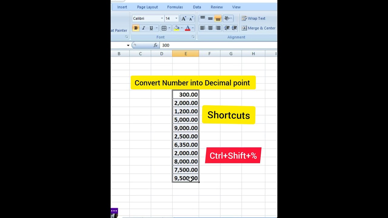 Convert Number Into Decimal Point In Excel excelshortcut excel Convert Number Into Decimal Point In Excel excelshortcut excel