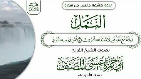 تلاوة طيبة من سورة النمل بصوت القارئ الشيخ أبي حمزة عيسى المصنف حفظه الله