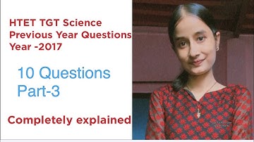 HTET TGT Science -2017 Previous Year Question (part-3) #shzclasses #htet2024