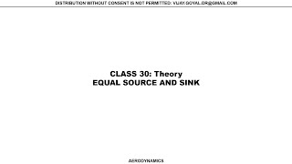 Aerodynamics Class 30 Equal Source Sink