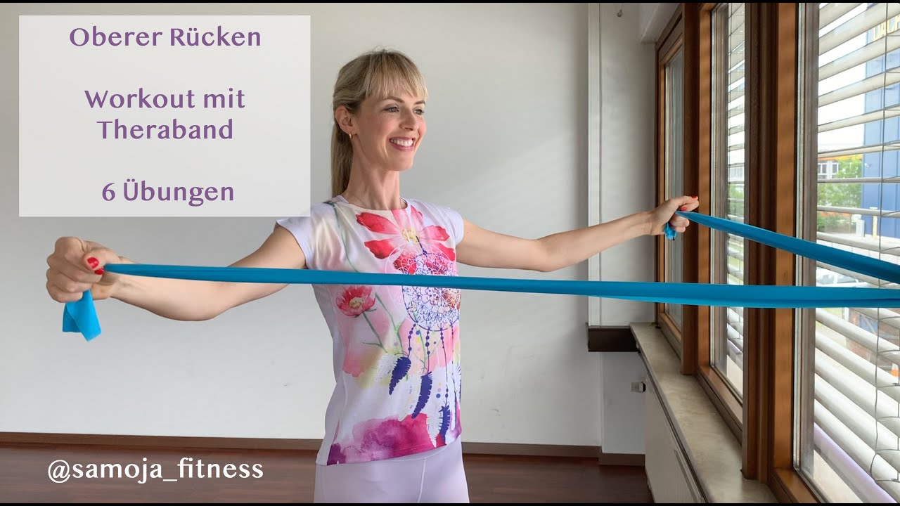 084 Oberer Rücken - gegen Rundrücken - Workout mit Theraband - 6 ...