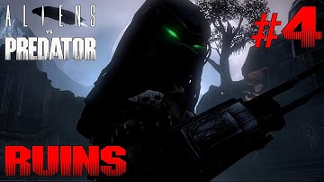 AVP Aliens vs Predator NIGHTMARE Predator Mission 4: Ruins | Gameplay Walkthrough