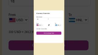 💸 Currency Converter Website 🔥 | Convert USD to INR Instantly 💻 | JavaScript Project 2025