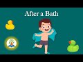 After a Bath | English poem | Class 2 | Poem for kids |What are the words to the poem after a bath?