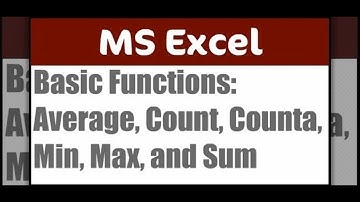Excel Tutorial - Autosum, Average, Max, Min, Count & Autofill Functions