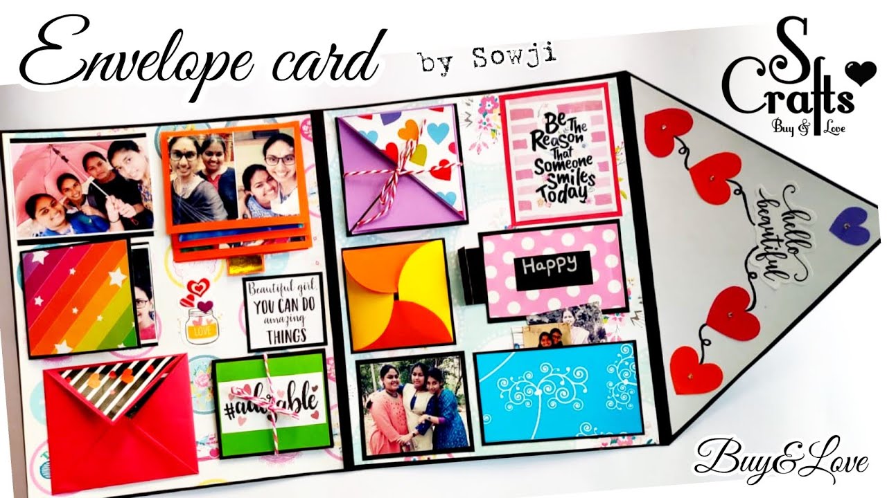 Scrapbook Envelope Card featured Handmade gift making ideas
