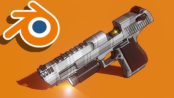 Making a Low Poly Desert Eagle in Blender - Timelapse