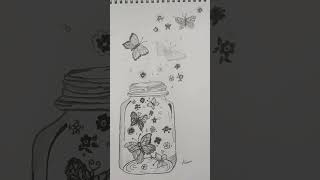 How to draw a beautiful flying butterflies?? like & Subscribe for more videos viral trending art