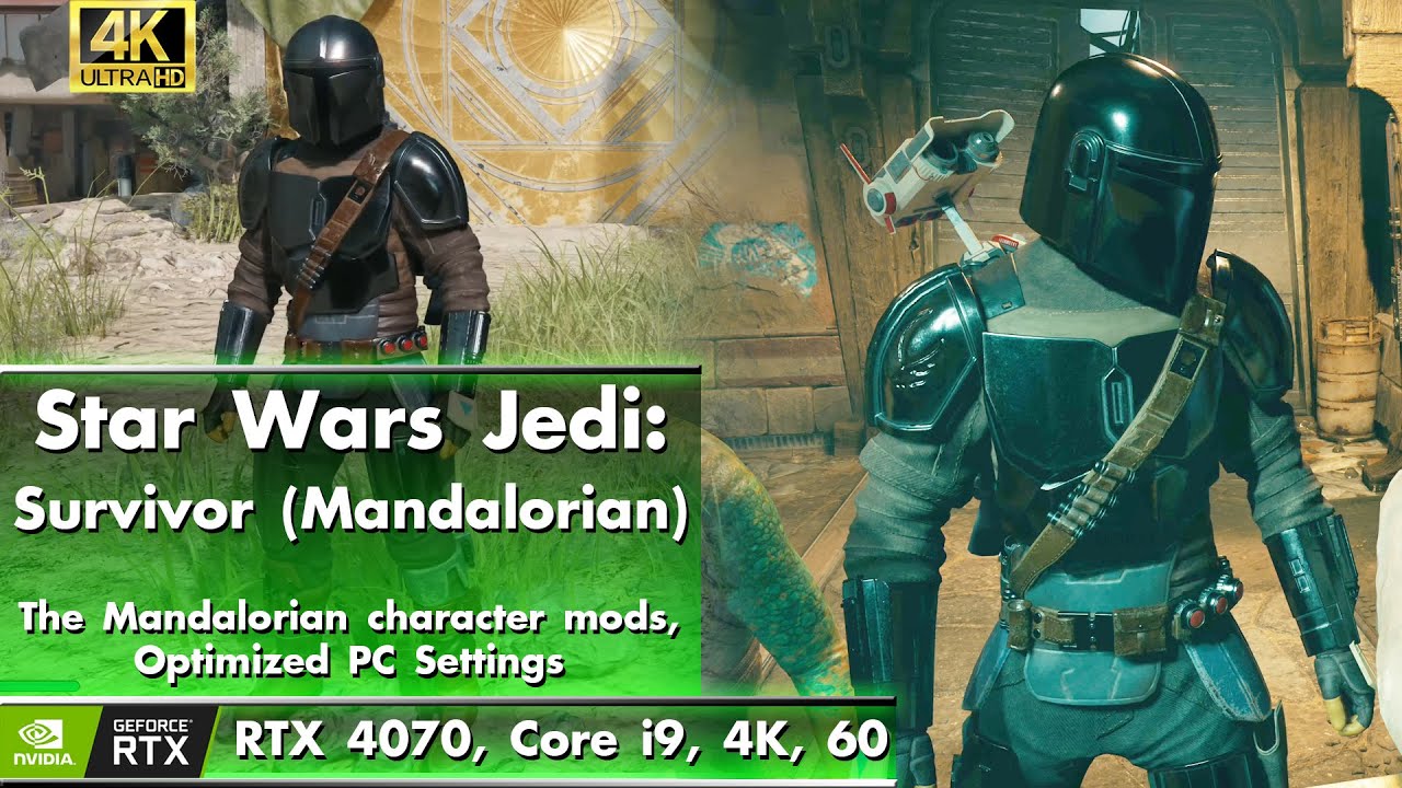 Star Wars Jedi Survivor - Mandalorian mod! [RTX 4070, Core i9, 4K, 60 fps]