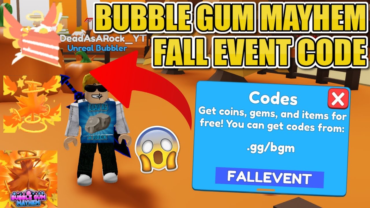 NEW* FALL EVENT UPDATE CODE IN BUBBLE GUM MAYHEM! NEW WORLD! OP