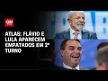 Atlas/Bloomberg: Flávio e Lula surgem empatados em cenário de 2º turno