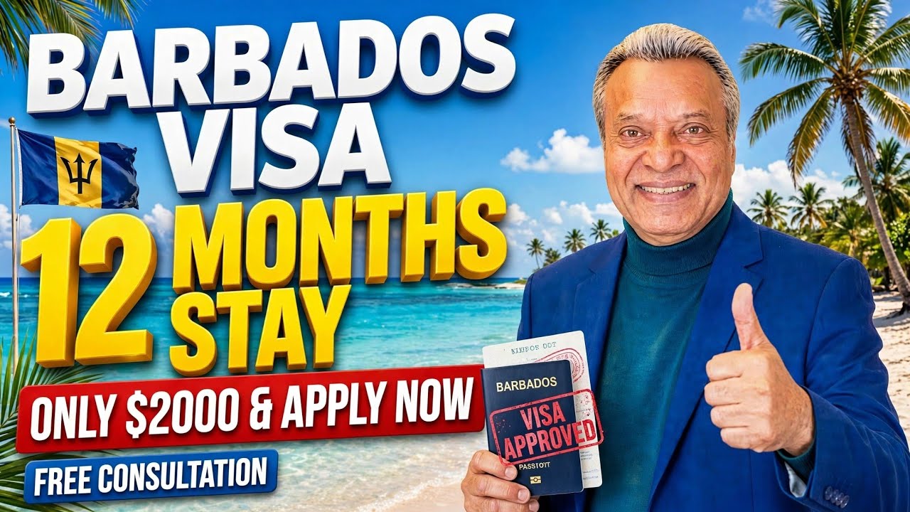 rewrite this title Barbados Welcome Stamp Visa 2026 | ,000 Wala Digital Nomad Visa | Full Process