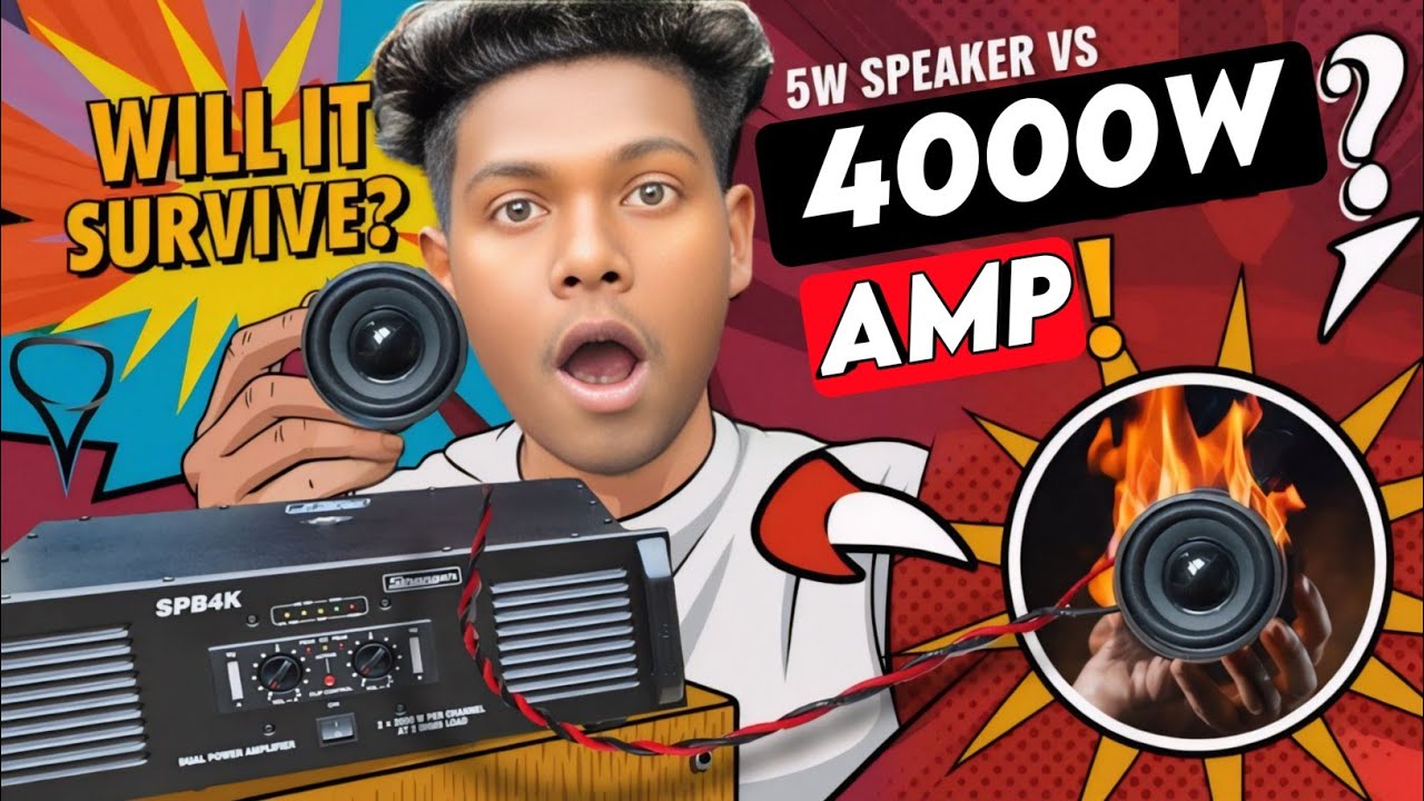 "5W Speaker vs 4000W Amp 🔥 : Ultimate Power Test!" - YouTube