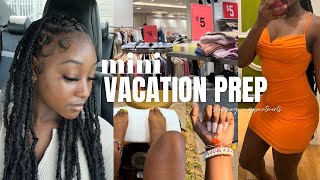 Mini Vacation Prep | Criss Cross Faux Locs + Shopping + DIY Nails + Lash Appt + Mini Haul