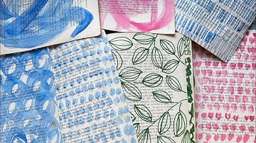 #roxysweeklychallenge 2024 | WEEK 24 | TUTORIAL FUN and EASY mark making for journals and collage