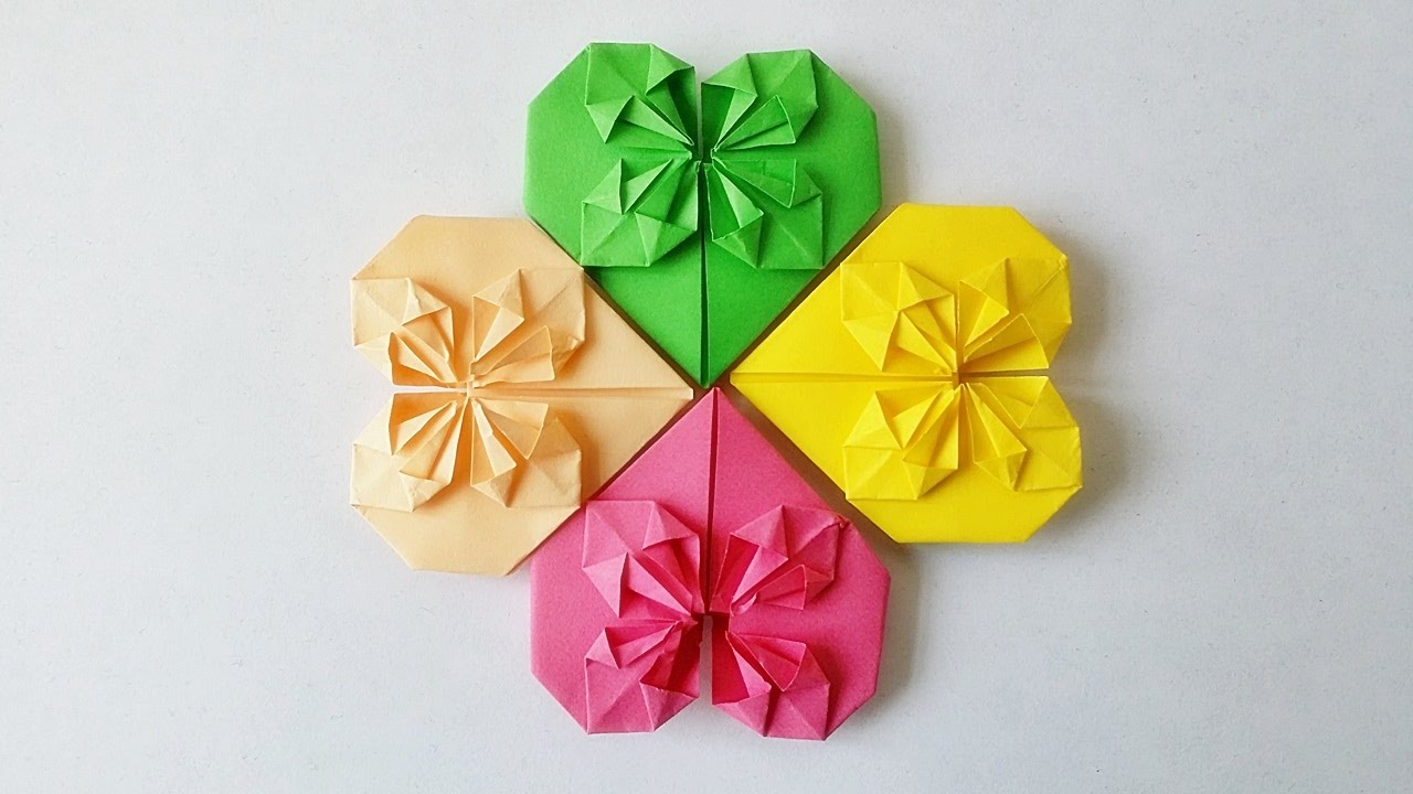 Basteln Einfaches Origami Herz Falten Origami Anleitung Diy