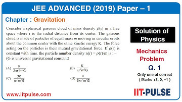 Solution of JEE Advanced 2019 Physics (Mechanics) P-1 Q.1