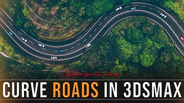 3ds Max Curved Road With Follow Texture In 3ds Max 2014 Tutorial | CG Deep | Road Texture