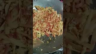 How to Fry Bamboo Shoot with Eggs Khmer Food raksmey_sor