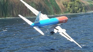 very dangerous landing at Madeira airport // boeing 777300 plane