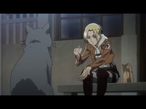 Annie Tries To Feed Cat Attack On Titan OVA 6