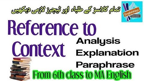 67-Reference to context analysis and paraphrase of unseen poem