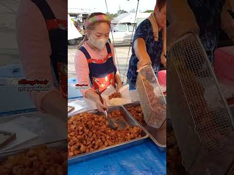 มาดูกัน‼️ ไก่ทอด 20 บาท ขายดีมาก ไก่วันละ 120 โล ข้าวเหนียว 8 กระติกใหญ่ คนรุม Thai Street food.