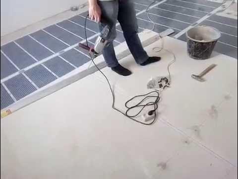 ИК теплый пол под плитку - YouTube