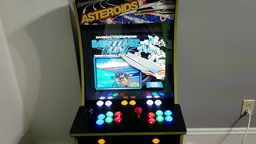 Arcade1up Asteroids Modified with 19" Monitor Custom Control Panel Running Bigbox
