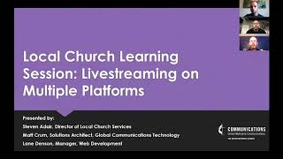 Local Church Learning Session: Live Streaming on Multiple Platforms