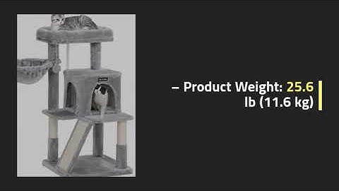 FEANDREA Cat Tree with Sisal-Covered Scratching Posts UPCT51W