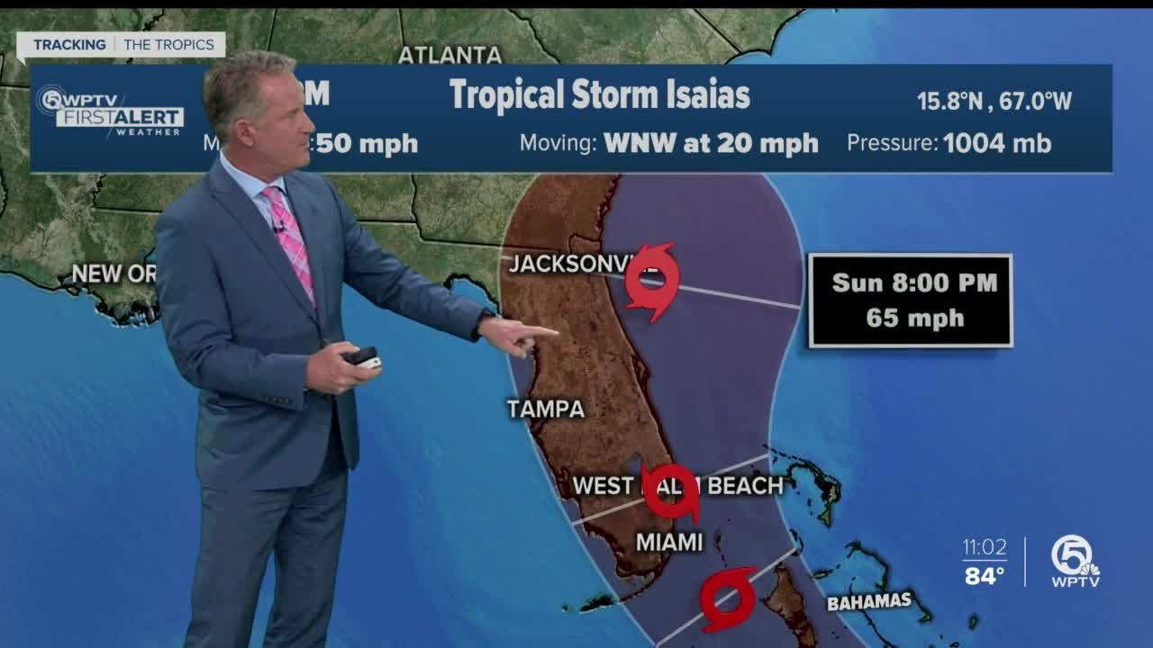 Tropical Storm Isaias forms - YouTube