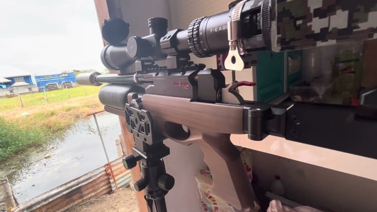 Gc mag movil pcp AIR RIFLE, 14inch dbb 177 barrel, check ko lang groupings sa 60-70 meters , 800fps