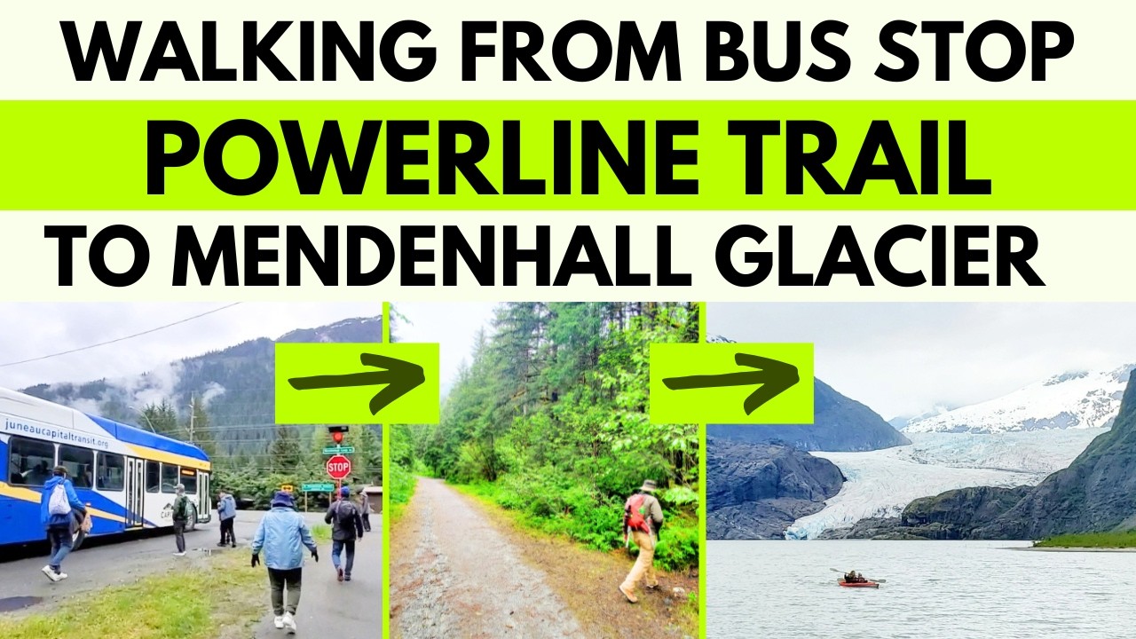 Hidden Powerline Trail in Juneau cruise port: Walking from Mendenhall Glacier bus stop
