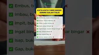 Ini dia beberapa kata menurut KBBI yang masih sering salah penulisannya! 💫👀#bintangsemestamedia
