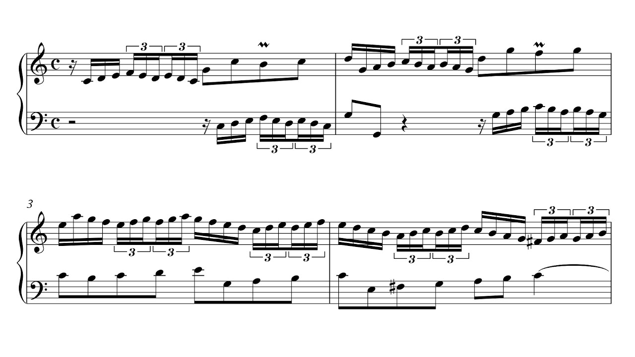 Bach: Invention 1a in C Major, BWV 772a (Urtext Edition) - YouTube
