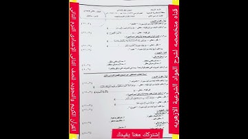 امتحان القرآن الكريم والتجويد للصف الثانى الإعدادى الترم الثاني