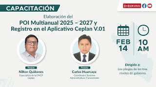 Taller Virtual de Elaboración del POI Multianual 2025 – 2027 y registro en el Aplicativo Ceplan V.01