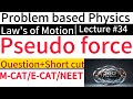 Pseudo Force | Laws of Motion Lecture 34 | MCAT/ ECAT/ NEET Physics/ inertial &amp; non inertial frame/ 