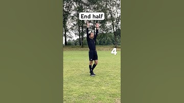 Referee signals - End half #football #soccer #referee #refereesignals