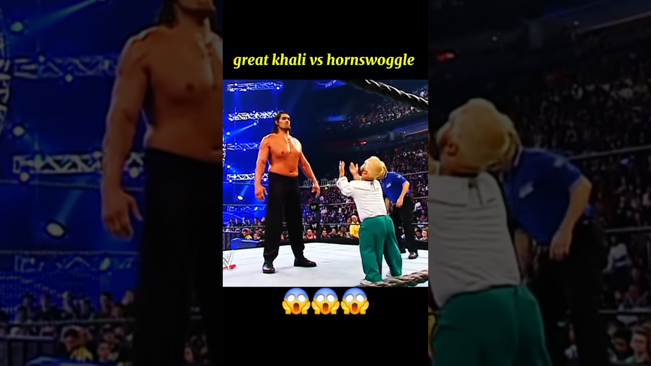 great khali vs hornswoggle 😱❗🔥 