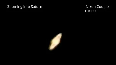 Closest view of Saturn by Nikon Coolpix P1000 Camera I  Zooming into Saturn with Telescope Camera I
