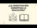 ¿La constitución peruana garantiza la educación?