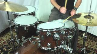 Natal 5 pc. Walnut Shell Pack 12'', 14'', 16'', 22'', 14'' x 5.5'' Chrome Hardware in Natural Walnut