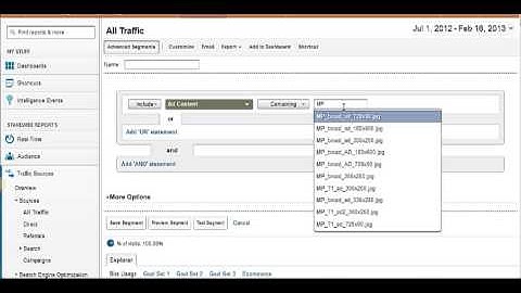 Google Analytics Custom Segments