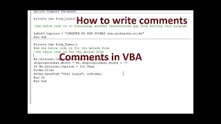 Microsoft Access Projects |  How to Write Comments in Microsoft Access projects VBA Vba For Access Tutorial Adding Comments To Your Code Infiniteskills