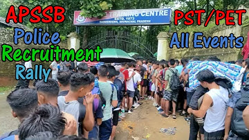 APSSB | Police Recruitment Rally | PST/PET All Events | Long Jump | High Jump | 100/1500 Mtrs Race
