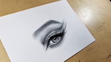 how to draw a realistic eyebrow with graphite pencils 